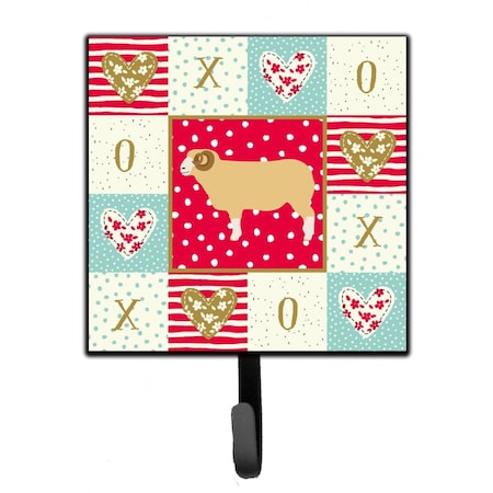 Jensendistributionservices 4.25 x 1 x 7 in. Horned Dorset Sheep Love Leash or Key Holder MI1712132